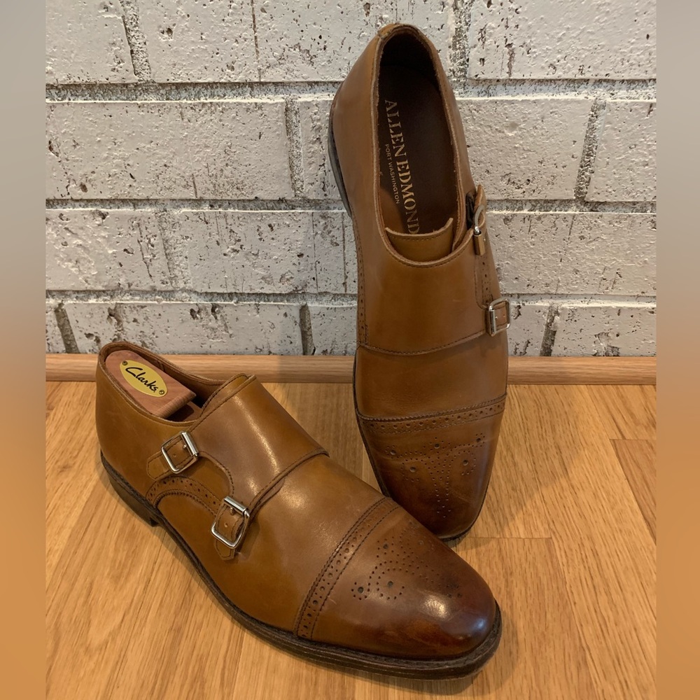 Allen Edmonds Men’s St. John’s Monk Strap Men’s 10.5 D Dress Shoes